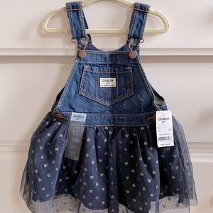 NWT OSHKOSH Bib Overalls with Tutu Skirt